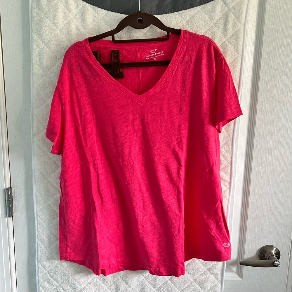 Vinyard Vines Hot Pink V-Neck XL Shirt
